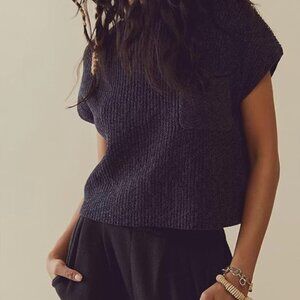 Knit Cap sleeve Pullover Top Women's S
